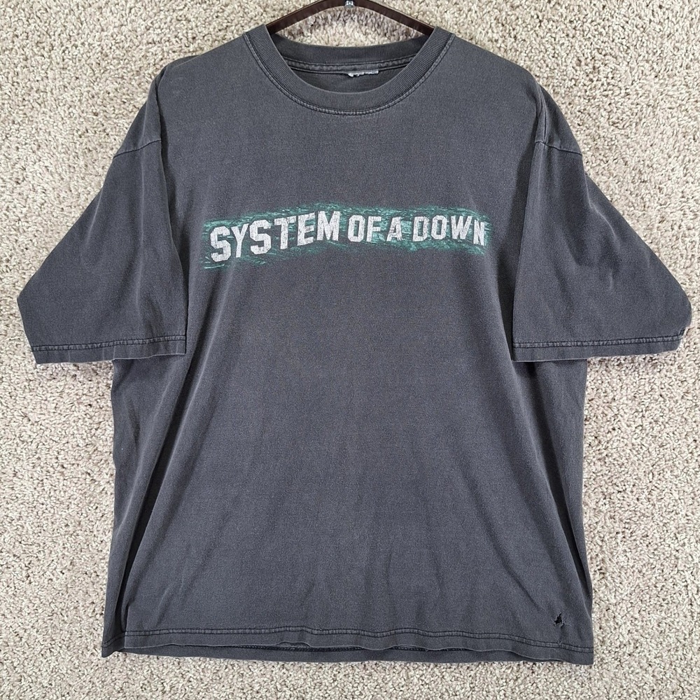 Vintage System Of A Down T-Shirt Mens M/L Toxicity 2001 Band Tee Nu Metal Rock